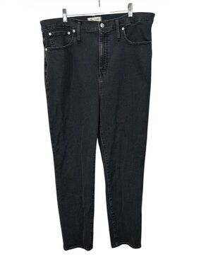 MADEWELL Jeans Womens 33T Tall Black Fade High Rise The Perfect Vintage Straight